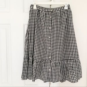 Gingham Midi Skirt